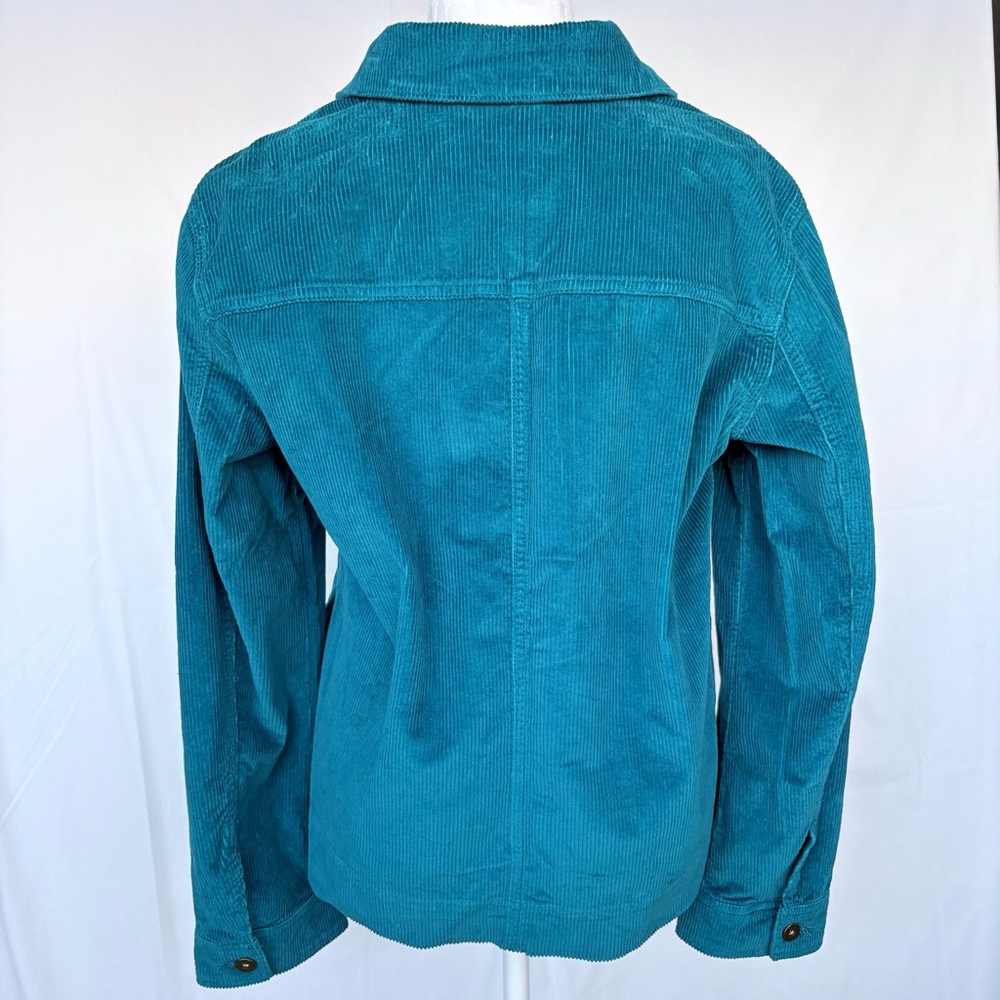 NWT Northern Reflections Corduroy Boyfriend Women’s Teal Jacket Cottagecore Sz M - Picture 4 of 10